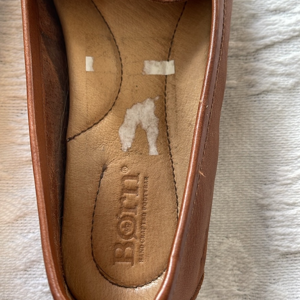 Born leather flats size 6 gold buckle - Picture 6 of 13